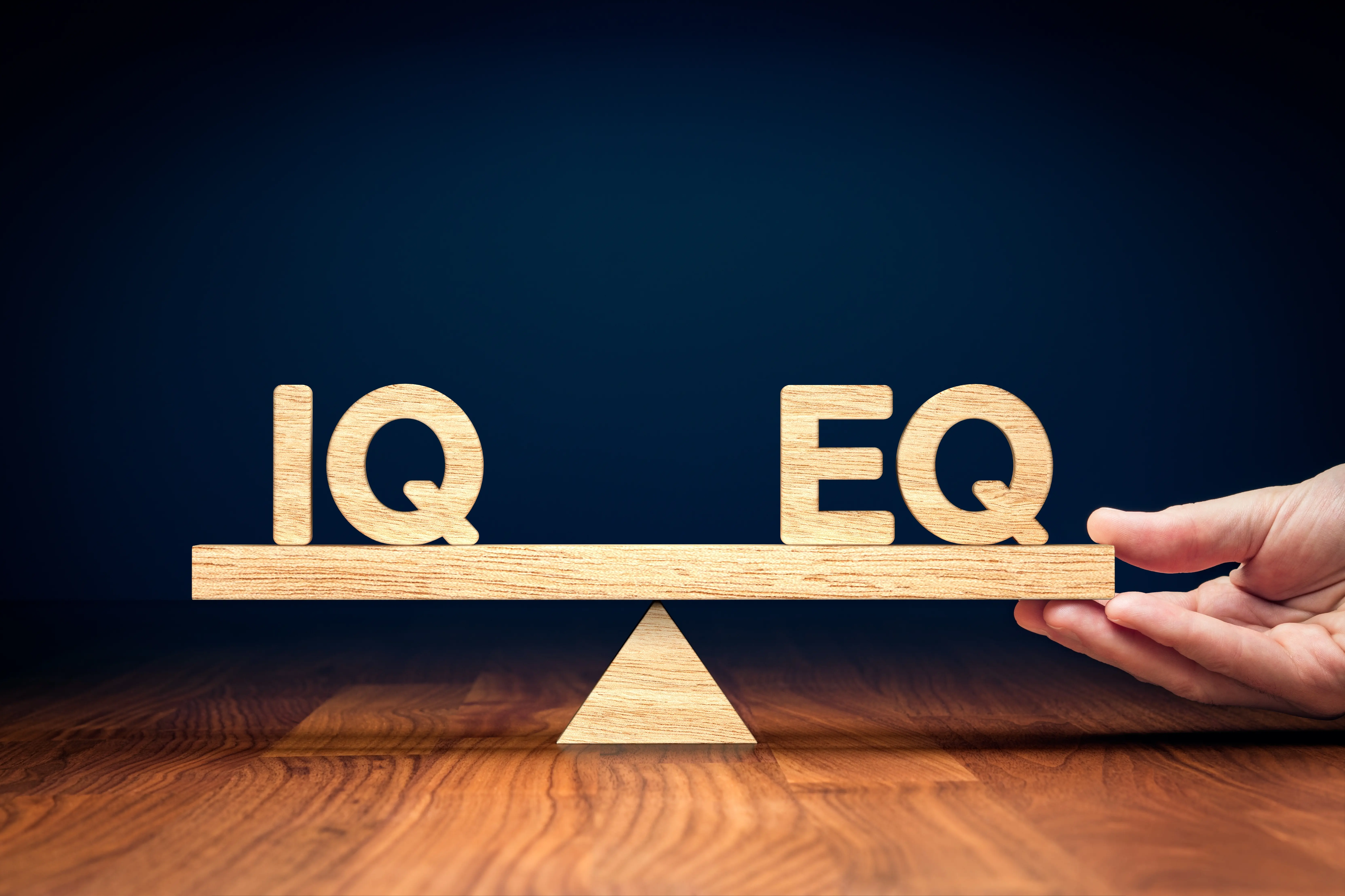 Comparing Emotional Intelligence (EQ) and Cognitive Intelligence (IQ), Illustrating Their Balance and Impact on Personal and Professional Growth